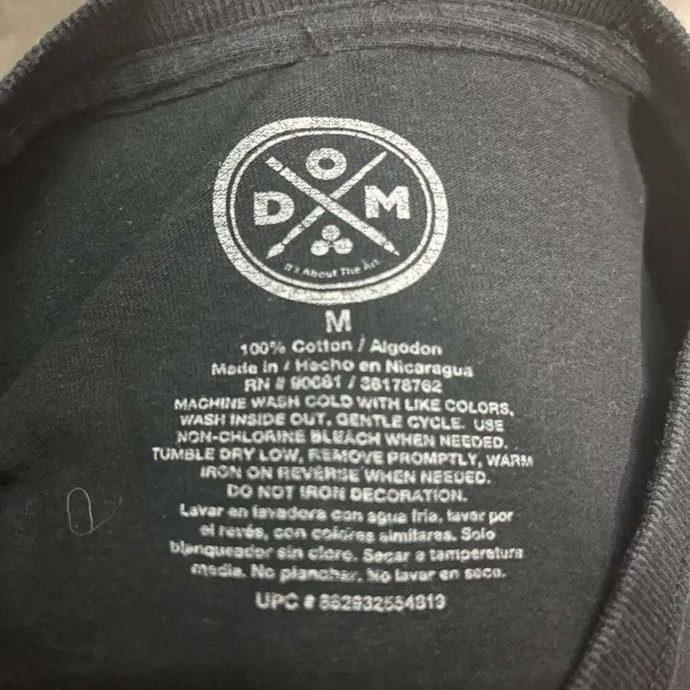 DOM Good Vibes Only Black TShirt Mens Size Medium - Picture 7 of 7